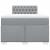 Pat box spring cu saltea, gri deschis, 120x190 cm, textil GartenMobel Dekor