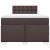 Pat box spring cu saltea, maro închis, 120x190 cm, textil GartenMobel Dekor