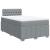 Pat box spring cu saltea, gri deschis, 120x190 cm, textil GartenMobel Dekor