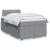 Pat box spring cu saltea, gri deschis, 120x190 cm, textil GartenMobel Dekor