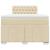Pat continental cu saltea, crem, 120x190 cm, textil GartenMobel Dekor