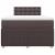 Pat box spring cu saltea, maro închis, 120x190 cm, textil GartenMobel Dekor