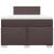 Pat box spring cu saltea, maro închis, 120x190 cm, textil GartenMobel Dekor
