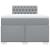 Pat box spring cu saltea, gri deschis, 120x190 cm, textil GartenMobel Dekor