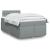 Pat box spring cu saltea, gri deschis, 120x190 cm, textil GartenMobel Dekor