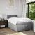 Pat box spring cu saltea, gri deschis, 120x190 cm, textil GartenMobel Dekor