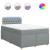 Pat box spring cu saltea, gri deschis, 120x190 cm, textil GartenMobel Dekor