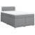 Pat box spring cu saltea, gri deschis, 120x190 cm, textil GartenMobel Dekor