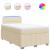 Pat continental cu saltea, crem, 120x190 cm, textil GartenMobel Dekor