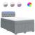 Pat box spring cu saltea, gri deschis, 120x190 cm, textil GartenMobel Dekor