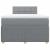 Pat box spring cu saltea, gri deschis, 120x190 cm, textil GartenMobel Dekor