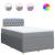 Pat box spring cu saltea, gri deschis, 120x190 cm, textil GartenMobel Dekor