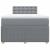 Pat box spring cu saltea, gri deschis, 120x190 cm, textil GartenMobel Dekor