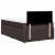 Pat box spring cu saltea, maro închis, 120x190 cm, textil GartenMobel Dekor