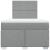Pat box spring cu saltea, gri deschis, 120x190 cm, textil GartenMobel Dekor