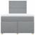 Pat box spring cu saltea, gri deschis, 120x190 cm, textil GartenMobel Dekor