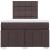 Pat box spring cu saltea, maro închis, 120x190 cm, textil GartenMobel Dekor