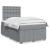 Pat box spring cu saltea, gri deschis, 120x190 cm, textil GartenMobel Dekor