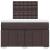 Pat box spring cu saltea, maro închis, 120x190 cm, textil GartenMobel Dekor