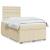 Pat continental cu saltea, crem, 120x190 cm, textil GartenMobel Dekor