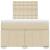 Pat continental cu saltea, crem, 120x190 cm, textil GartenMobel Dekor