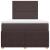 Pat box spring cu saltea, maro închis, 120x190 cm, textil GartenMobel Dekor