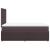 Pat box spring cu saltea, maro închis, 120x190 cm, textil GartenMobel Dekor