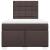 Pat box spring cu saltea, maro închis, 120x190 cm, textil GartenMobel Dekor