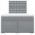 Pat box spring cu saltea, gri deschis, 120x190 cm, textil GartenMobel Dekor
