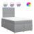 Pat box spring cu saltea, gri deschis, 120x190 cm, textil GartenMobel Dekor