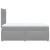 Pat box spring cu saltea, gri deschis, 120x190 cm, textil GartenMobel Dekor