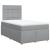 Pat box spring cu saltea, gri deschis, 120x190 cm, textil GartenMobel Dekor