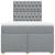 Pat box spring cu saltea, gri deschis, 120x190 cm, textil GartenMobel Dekor