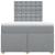 Pat box spring cu saltea, gri deschis, 120x190 cm, textil GartenMobel Dekor