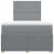 Pat box spring cu saltea, gri deschis, 120x190 cm, textil GartenMobel Dekor