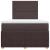 Pat box spring cu saltea, maro închis, 120x190 cm, textil GartenMobel Dekor