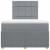 Pat box spring cu saltea, gri deschis, 120x190 cm, textil GartenMobel Dekor