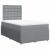 Pat box spring cu saltea, gri deschis, 120x190 cm, textil GartenMobel Dekor