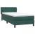Pat box spring cu saltea, verde închis, 80x220 cm, catifea GartenMobel Dekor