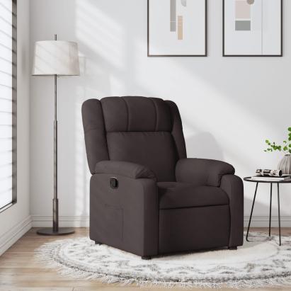 Fotoliu rabatabil, maro închis, material textil GartenMobel Dekor