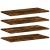 Rafturi perete 4 buc. stejar fumuriu 60x20x1,5 cm lemn compozit GartenMobel Dekor