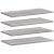Rafturi de perete, 4 buc., gri sonoma, 60x20x1,5 cm, lemn GartenMobel Dekor