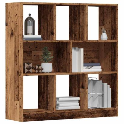 Dulap cu cărți lemn vechi 97,5x29,5x100 cm din lemn prelucrat GartenMobel Dekor