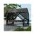 Balansoar gradina, 3 locuri, cu plasa insecte, gri inchis, 240x140x197 cm, functie pat, max 300 kg, Monte Carlo GartenVIP DiyLine