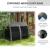 Balansoar gradina, 3 locuri, cu plasa insecte, gri inchis, 240x140x197 cm, functie pat, max 300 kg, Monte Carlo GartenVIP DiyLine