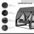 Balansoar gradina, 3 locuri, cu plasa insecte, gri inchis, 240x140x197 cm, functie pat, max 300 kg, Monte Carlo GartenVIP DiyLine