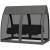 Balansoar gradina, 3 locuri, cu plasa insecte, gri inchis, 240x140x197 cm, functie pat, max 300 kg, Monte Carlo GartenVIP DiyLine