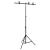 Suport de fundal în formă de T, negru, 91x60x(70-200) cm GartenMobel Dekor
