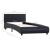Cadru de pat cu LED, negru, 90 x 200 cm, piele ecologică GartenMobel Dekor