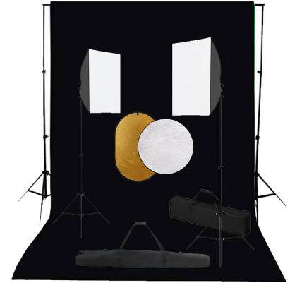 Set studio foto cu lumini softbox, fundal și reflector GartenMobel Dekor